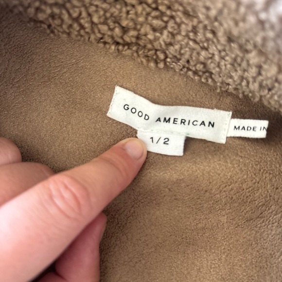 good american contour sherpa brown faux shearling - Picture 6 of 6